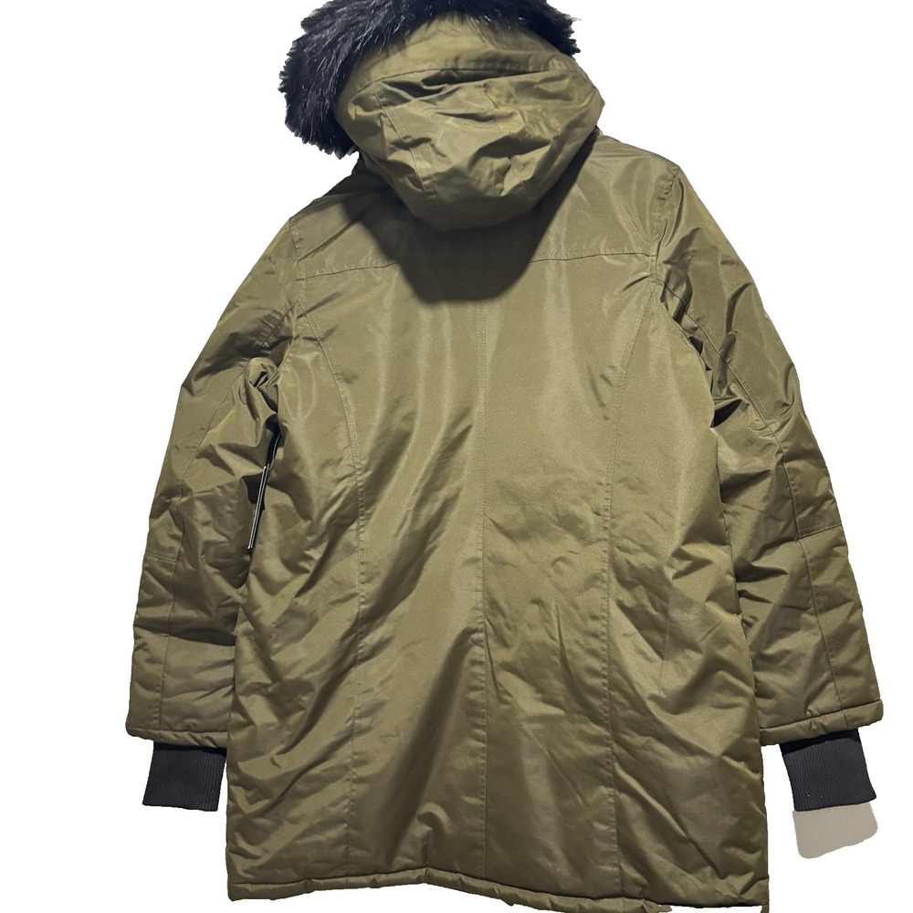 NEW A.N.A Parka Winter Coat Green Size XL Full Zipper Buttons Removable Hood - Picture 3 of 13